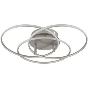 GLOBO Deckenleuchte nickel matt Opal Metall Aluminium H/D: ca. 9,4×45,6 cm 1 Brennstellen