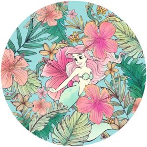Vliestapete KOMAR „Vlies selbstklebend – Ariel Ocean Flowers – Größe 125 x 125 cm“, bunt, B:125m L:125m, Vlies, Tapeten, Kinderzimmer