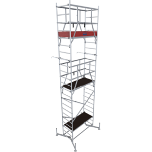 Arbeitsgerüst KRAUSE „ClimTec System“, grau (aluminiumfarben), B:145cm H:600cm L:195cm, Aluminium, Gerüste, Komplettgerüst, Arbeitshöhe: 7 Meter