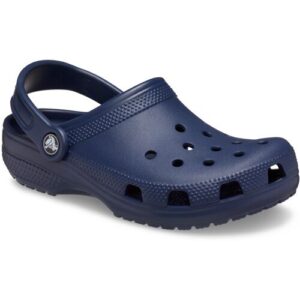 Clog CROCS „Classic K“, Jungen, Gr. 33, blau (navy), Croslite™, unifarben, Schuhe Clog, Sommerschuh, Hausschuh, Badeschuh mit schwenkbarem Fersenriemchen