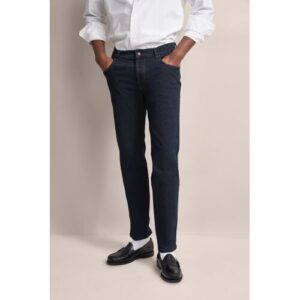 5-Pocket-Jeans BUGATTI „Basic Essentials“, Herren, Gr. 34, Länge 36, blau (marine), 92% Baumwolle, 6% Polyester, 2% Elasthan, Jeans 5-Pocket-Jeans, Flexcity-Stretch
