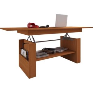 Couchtisch VCM „Holz Couchtisch Kobila höhenverstellbar ausziehbar“, braun (buche), B:115cm T:58cm, Tische, Couchtisch