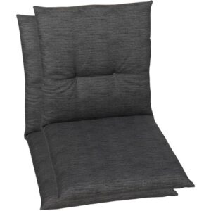 Sitzauflage GO-DE, grau, B:48cm H:5cm T:98cm, Baumwolle, Polyester, Polyurethan, Polsterauflagen, Maße ca.: 48 cm x 98 cm x 5 cm