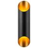 Opviq Wandleuchte Cut gold schwarz Metall B/H/T/L/D: ca. 12x30x12x8x8 cm G9 2 Brennstellen