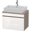 Duravit DuraStyle Waschtisch-Unterschrank DS530102243 70 x 47,8 cm, weiß hochglanz/basalt matt, für Konsole, 1 Auszug