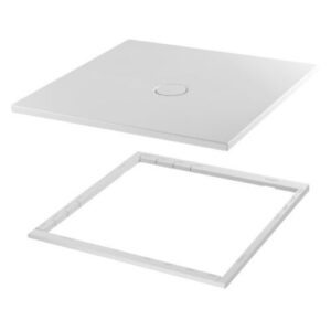 Bette BetteFloor Duschfläche 5931-400T1 90x90cm, Mini-Wannenträger, raven