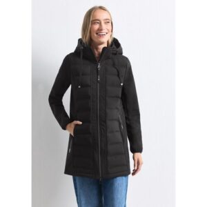 Softshelljacke STREET ONE, Damen, Gr. 34, schwarz, Stoff;Softshell, Obermaterial 1: 100% Polyester. Obermaterial 2: 100% Polyester. Futter: 100% Polyester. Füllung: 100% Polyester, unifarben, regular fit normal, ohne Ausschnitt, Bündchen, Jacken Softshell
