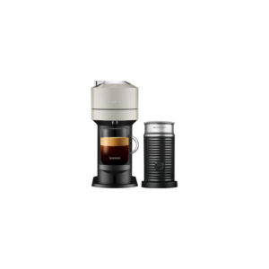 Nespresso VERTUO Next Light Grey & Aeroccino 3 schwarz Vertuo Kaffeemaschine