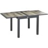 Outsunny Gartentisch beige Aluminium B/H/L: ca. 80x75x160 cm