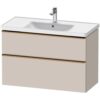 Duravit D-Neo Waschtischunterbau 98,4 x 62,5 cm, 2 Auszüge, Griff bronze gebürstet