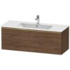 Duravit D-Neo Waschtischunterbau 121 x 44 cm, 1 Auszug, Griff gold poliert