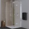 Koralle SL450 Falttür 2-teilig rechts für Trennwand, Typ TFTA R 75, 75 x 200 cm, für Duschwanne, mit GlasPlus