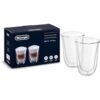 Delonghi De’Longhi Doppelwandige Latte Macchiato Gläser, 330 ml, 2erSet DLSC312