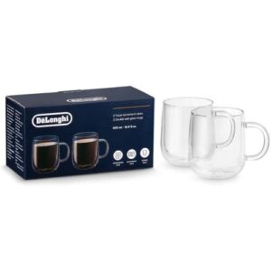 Delonghi De’Longhi Doppelwandige Glasbecher, 500 ml, 2erSet DLSC327