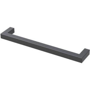 Griff SAPHIR „Quickset 945 Möbel-Griff kurz, Schwarz Matt, 17 cm breit, eckig“, schwarz (schwarz matt), B:3,2cm H:1cm L:17cm, Aluminium, Griffe, Möbelgriff Möbel-Zubehör, Schrankgriff, Bohrabstand 160 mm, Aluminium