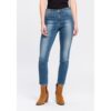 7/8-Jeans ARIZONA „Shaping“, Damen, Gr. 46, N-Gr, blau (blau used), Jeans, Obermaterial: 79% Baumwolle, 19% Polyester, 2% Elasthan, Basic, slim fit 7/8-Länge, Jeans, eng anliegend, Röhrenjeans, High-Waist, 7/8-Länge