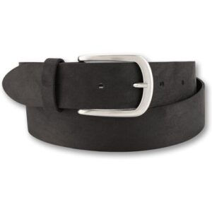 Ledergürtel BERND GÖTZ „Ledergürtel aus feinem Velours in angesagten Farben“, Damen, Gr. 95, schwarz, Rindsleder, Gürtel Ledergürtel