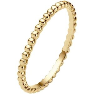 Goldring FIRETTI „Schmuck Geschenk Gold 585 Kugeln“ Gr. 49, gold (gelbgoldfarben), Fingerringe, Damen, 49, Gelbgold 585, 1,6mm, Goldring, Made in Germany