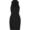 A-Linien-Kleid URBAN CLASSICS „Urban Classics Damen Ladies Cut Out Sleevless Dress“, Damen, Gr. 4XL, US-Größen, schwarz, 35% Polyacryl, 35% Viskose, 30% Polyamid, unifarben, slim fit, Rundhals, Kleider