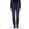 Straight-Jeans GUESS „SEXY STRAIGHT“, Damen, Gr. 31, Länge 32, blau (timeless schwarz), Denim/Jeans, Obermaterial: 93% Baumwolle, 6% Elastomultiester, 1% Elasthan, regular fit lang, Jeans Straight-Jeans, mit hohem Bund, Stretch-Denim