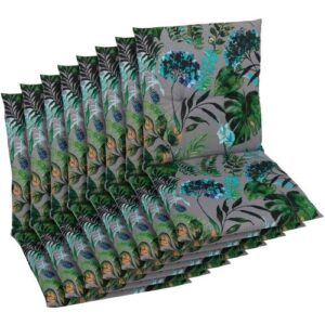 Sitzauflage GO-DE, bunt (grün, anthra), B:48cm H:5cm T:98cm, Baumwolle, Polyester, Polyurethan, Polsterauflagen, Maße ca.: 48 cm x 98 cm x 5 cm