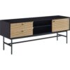 Lowboard SALESFEVER „Torsby Stilvolle TV-Kommode für Ihr Wohnzimmer“, beige (natur), B:150cm H:60cm T:40cm, Furnier, MDF, Metall, Sideboards, Lowboard, Kommode: Stil trifft auf praktische Kabelorganisation
