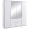 Drehtürenschrank RAUCH „Kleiderschrank Schrank Garderobe Schlafzimmer Büroschrank BUCHHOLZ“, weiß, B:180cm H:197cm T:54cm, Holzwerkstoff, Schränke, Drehtürenschrank, Schubladen mit viel Stauraum mit abschließbaren Türen MADE IN GERMANY