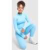 MONTIREX Girls‘ Harmony Seamless Full Zip Top Junior, Blau – unisex – Size: XS