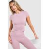 DAILYSZN Sculpt Slim T-Shirt – Damen, Lila – female – Size: S