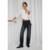Stradivarius D98 Straight-Fit-Jeans im Vintagelook  HELLBLAUER DENIM-WASHED-LOOK 34