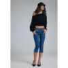 Stradivarius 7/8-Jeans  MITTELBLAUER DENIM-WASHED-LOOK 42