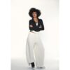 Stradivarius Barrel-Jogginghose mit weitem Bein  Vanille XS