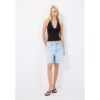 Stradivarius Neckholder-Top mit Spitze  Schwarz XS