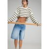 Stradivarius Baggy-Bermuda-Jeans  MITTELBLAUER WASHED-LOOK IM HELLEN JEANSBLAU 34