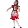 RUBIES NL Zombie Waldmädchen Halloween Kinderkostüm Märchen rot-weiss-schwarz
