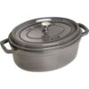 Zwilling Staub La Cocotte Cocotte 37 cm, oval, Graphit-Grau, Gusseisen