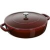 Zwilling Staub Braisers Bräter mit Chistera Drop-Structure 28 cm, rund, Grenadine-Rot, Gusseisen