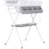 Chipolino Babywanne Wickeltisch 2 in 1 Aqua Zubehörfach klappbar Ständer Stopfen grau