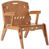 SoBuy Esszimmerstuhl mit Rücklehne Braun 72x55x70,5cm Vintage