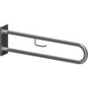 Brillantbad BELP Stützgriff in U-Form mit Toilettenpapierhalter Edelstahl gebürstet mit Abdeckung 103x253x829 mm, 120 kg Traglast für Bad & WC >> zum Bohren