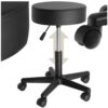 tectake® Rollhocker, höhenverstellbar und 360° drehbar, gute Polsterung, Belastbarkeit 150 kg