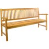 VCM Gartenbank braun Teakholz B/H/L: ca. 60x90x180 cm