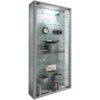 VCM Möbel Vitrine Vitrosa Maxi silber Holzwerkstoff Glas B/H/T: ca. 59x113x18 cm