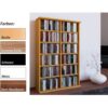VCM Holz CD DVD Stand Regal   CD Regal mit Platz für 300 CDs oder 130 DVDs oder 72-Videos   Maße: H. 92 x B. 60 x T. 18 cm.   Elegantes DVD Regal   Blu ray Regal   CD Regal – Ronul