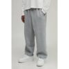 Herren Weite Jogginghose Mit Sichtbaren Nähten   Grey Marl   Größe Medium   BOOHOOMAN