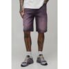 Herren Hohe Entspannte Getönte Jeans Hosen-Shorts   Pink   Größe 38   BOOHOOMAN