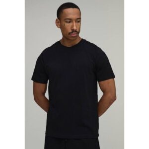 Herren Schmal Geschnittenes Basic-Oberteil   Black   Größe XL   BOOHOOMAN