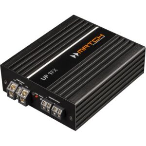 MATCH UP 1FX 1-Kanal Class D Subwoofer-Upgrade-Verstärker mit aktiver Frequenzweiche, 1 Ohm Stabilität und hoher Ausgangsleistung von bis zu 1000 Watt, Schwarz   Neu