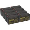 KungLong 8x Kung Long WP7,2-12A F2 AGM-Akkus 12V 7,2Ah – passend für Effekta USV-Anlage Serie MH/MHD/MKD/MT
