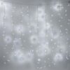 Lights4fun Core Connect 4m x 2m 384er LED Lichtervorhang weiß koppelbar transparentes Kabel